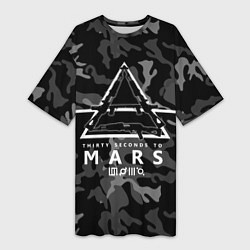 Женская длинная футболка 30 Seconds to Mars - poster