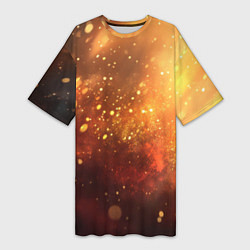 Футболка женская длинная Золотая блестящая текстура, цвет: 3D-принт