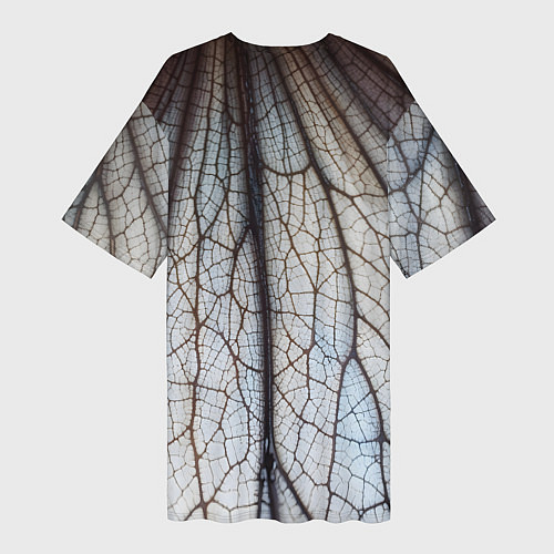 Женская длинная футболка Прожилки растения / 3D-принт – фото 2