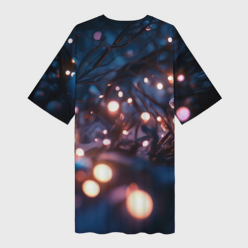 Женская длинная футболка Белый пушистый покемон / 3D-принт – фото 2