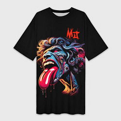 Женская длинная футболка Mick Jagger - Rolling Stones