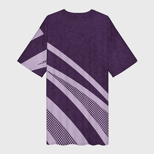 Женская длинная футболка Фиолетовый абстрактный с полосой / 3D-принт – фото 2