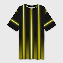 Женская длинная футболка Neon yellow