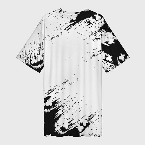 Женская длинная футболка Marshmello x Linkin park / 3D-принт – фото 2