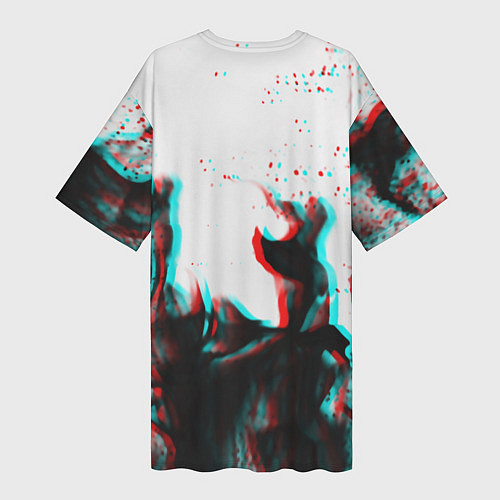 Женская длинная футболка Minecraft glitch / 3D-принт – фото 2