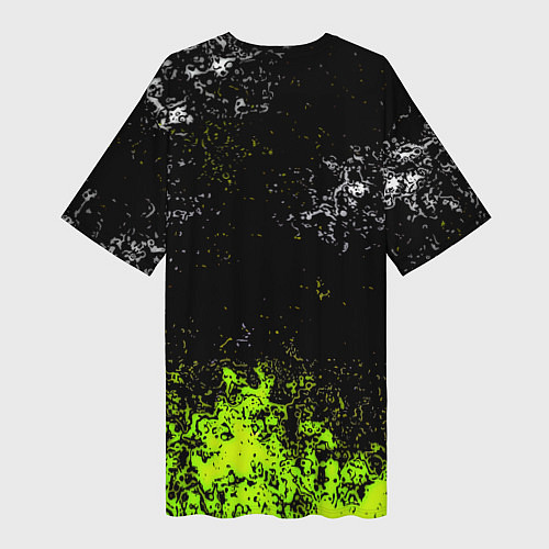 Женская длинная футболка Stalker брызги красок / 3D-принт – фото 2