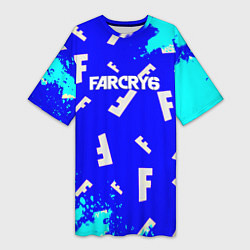 Футболка женская длинная Farcry 6 pattern, цвет: 3D-принт
