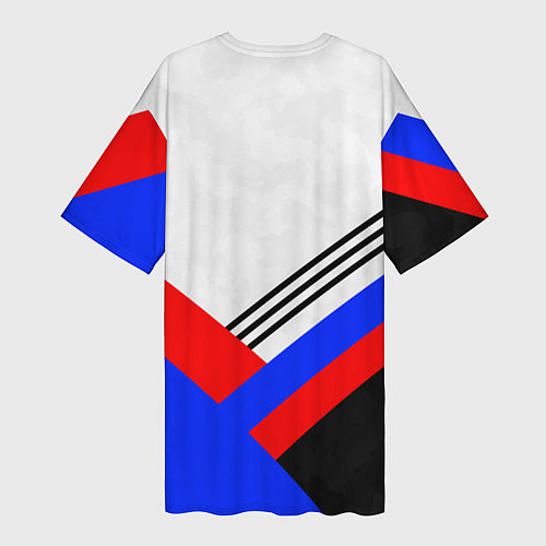 Женская длинная футболка Герб России - минимализм / 3D-принт – фото 2