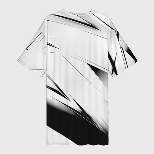 Женская длинная футболка Ведьмак stripes / 3D-принт – фото 2