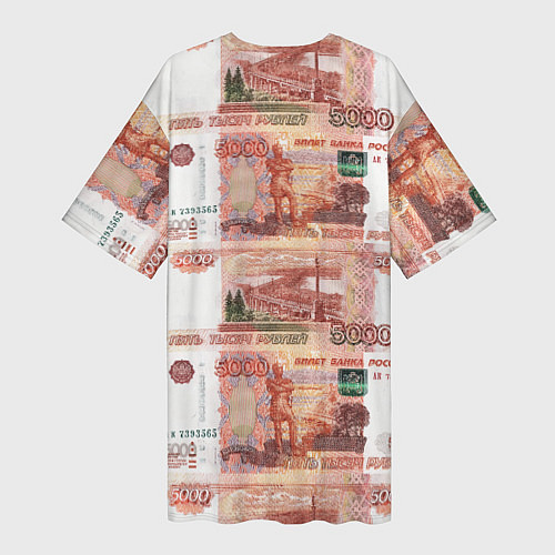 Женская длинная футболка 5 000 рублей / 3D-принт – фото 2