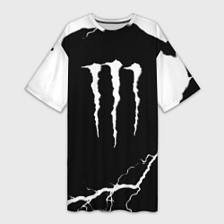 Женская длинная футболка Monster energy storm energy
