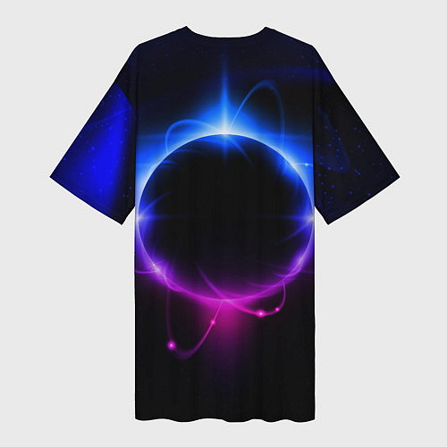 Женская длинная футболка Космонавт в луне / 3D-принт – фото 2