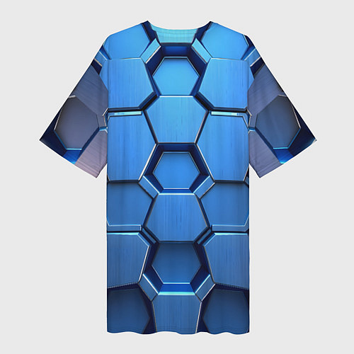 Женская длинная футболка Синий бронежилет / 3D-принт – фото 2