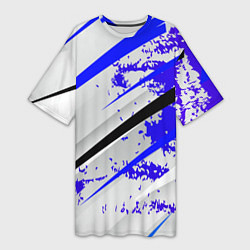 Женская длинная футболка Color white blue