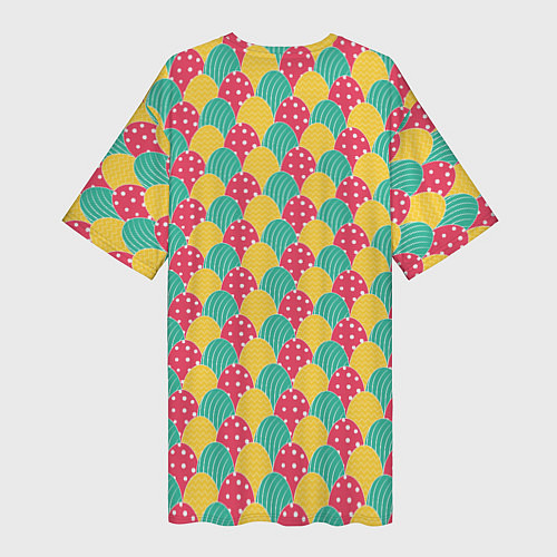 Женская длинная футболка Крашенные яйца / 3D-принт – фото 2