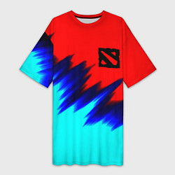 Женская длинная футболка Dota краски