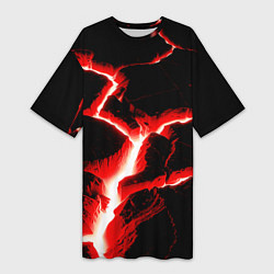 Футболка женская длинная The rift, цвет: 3D-принт