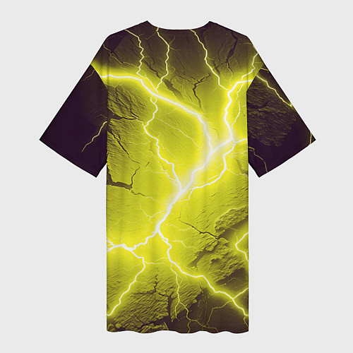 Женская длинная футболка Color yellow black / 3D-принт – фото 2