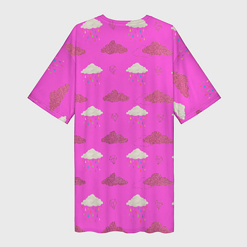 Женская длинная футболка Inzoi логотип игры на розовом / 3D-принт – фото 2