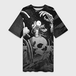 Женская длинная футболка Космическая фантастика