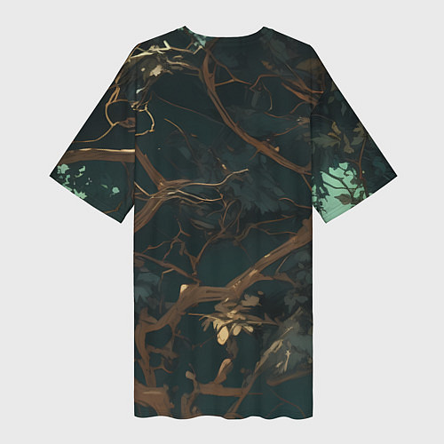 Женская длинная футболка Скелет космонавт / 3D-принт – фото 2