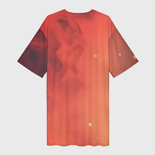 Женская длинная футболка Скафандр Чужого на девушке / 3D-принт – фото 2