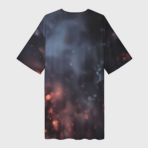 Женская длинная футболка Голова Чужого из космоса / 3D-принт – фото 2