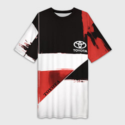 Женская длинная футболка Toyota логотип