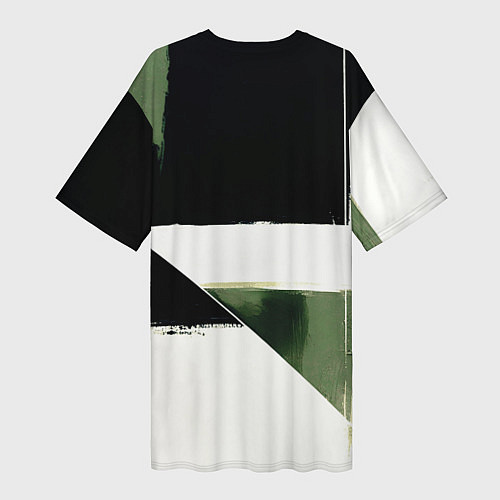 Женская длинная футболка Skoda логотип / 3D-принт – фото 2