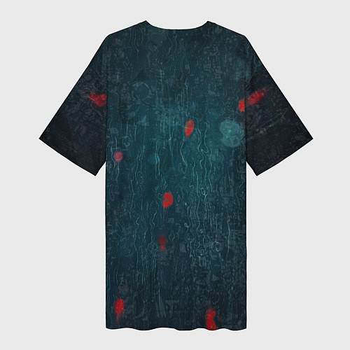 Женская длинная футболка Зайчик в хоккейной маске / 3D-принт – фото 2