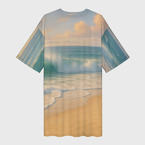 Женская длинная футболка Tralalero Tralala / 3D-принт – фото 2