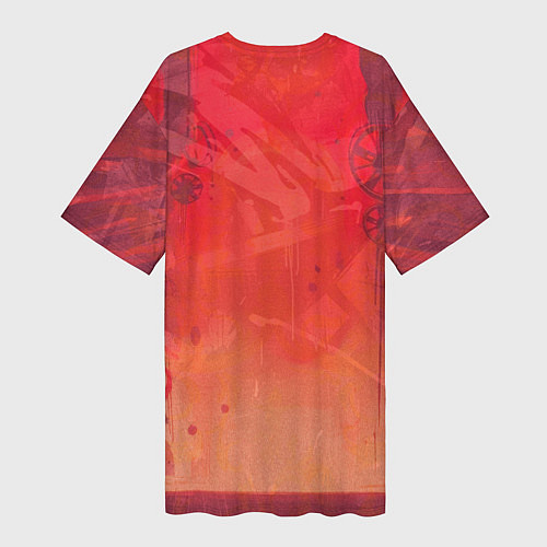 Женская длинная футболка Мишка на спорте / 3D-принт – фото 2