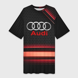 Футболка женская длинная Audi sport auto, цвет: 3D-принт