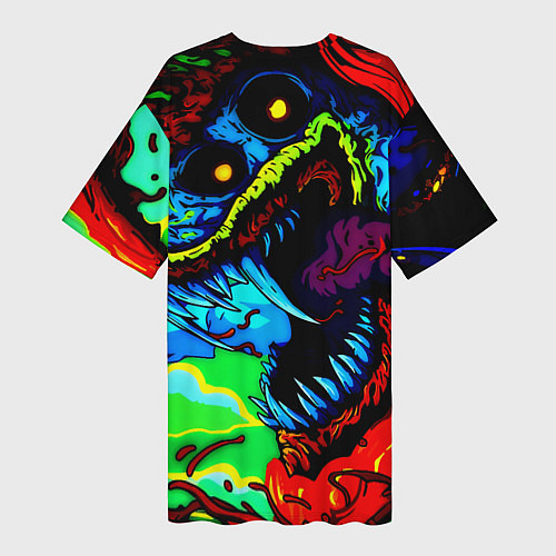 Женская длинная футболка Rust hyperbeast / 3D-принт – фото 2