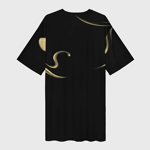 Женская длинная футболка Color yellow abstraction / 3D-принт – фото 2