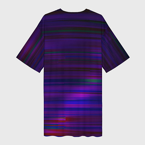 Женская длинная футболка Девушка в киберпанковском стиле / 3D-принт – фото 2