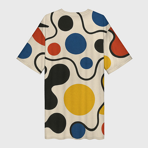 Женская длинная футболка Пятна / 3D-принт – фото 2