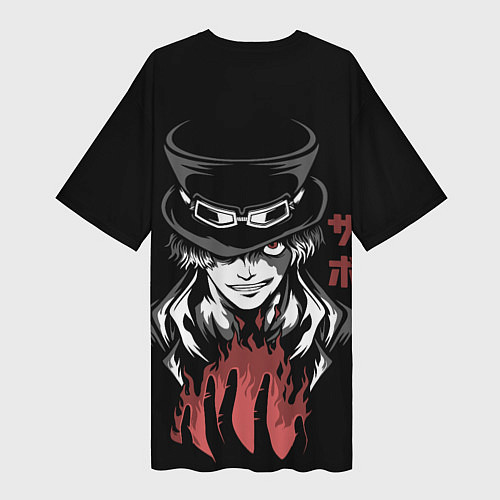 Женская длинная футболка One Piece - Сабо / 3D-принт – фото 2