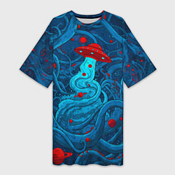 Женская длинная футболка Контакт с хаосом