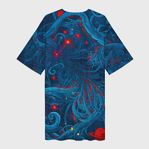 Женская длинная футболка Контакт с хаосом / 3D-принт – фото 2