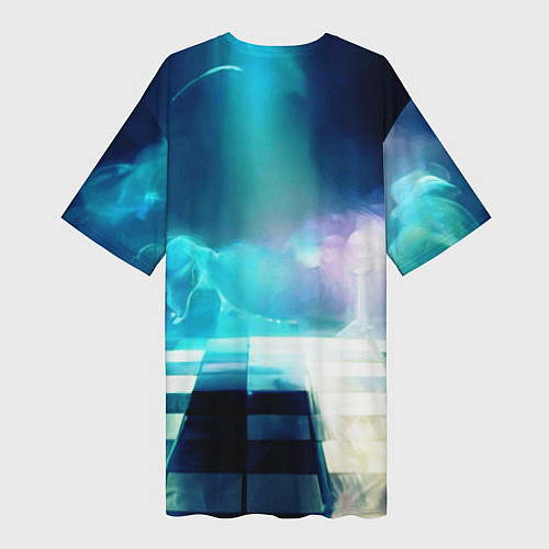 Женская длинная футболка Дымовая партия / 3D-принт – фото 2