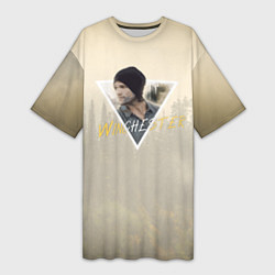 Женская длинная футболка Sam winchester - supernatural