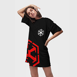 Футболка женская длинная Sith code, цвет: 3D-принт — фото 2