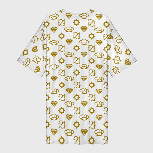 Женская длинная футболка Узор как у девушки из Gta 6 / 3D-принт – фото 2