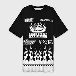 Женская длинная футболка Dead black - Bones