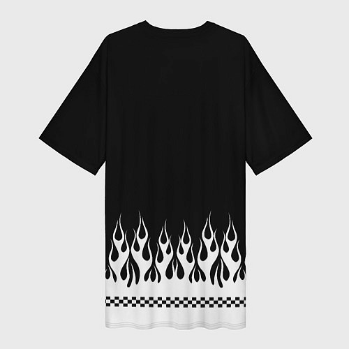 Женская длинная футболка Dead black - Bones / 3D-принт – фото 2