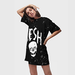 Футболка женская длинная Sesh, цвет: 3D-принт — фото 2