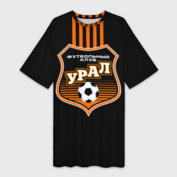 Женская длинная футболка ФК Урал - полоски