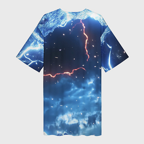 Женская длинная футболка Bones в именном бронежилете / 3D-принт – фото 2