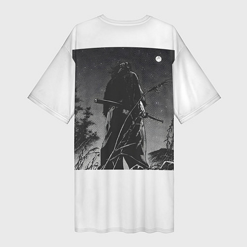 Женская длинная футболка Миямото Мусаси, Vagabond / 3D-принт – фото 2